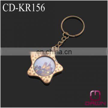 Archaize Star Shaped Picture Frame Keychain CD-KR156