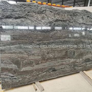 Grey Wave Marble,Zebra Stripe Marble,Grey Wooden Marble,blue Bamboo,Grey Straight Marble, Grey Wave Marble Slabs & Blocks photo-3