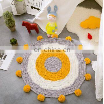 Wholesale round soft knitting baby mats for playing