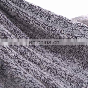 Wholesale High Quality Gray Plain Color Printed Fluffy Plush 100%Sherpa Blanket Sherpa Fleece Throw Blanket photo-6