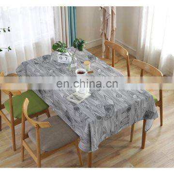 Washable Cotton Linen Tablecloth Tree-ring Pattern Table Cloth Wholesale