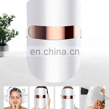 Wireless Rechargeable Led Mask 3 Color Facial Tightening Device for Women photo-7