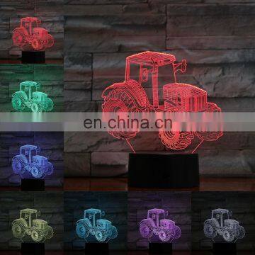 3d Night Lamp Car Led Touch Sensor Colorful Nightlight for Room Decor Vehicle