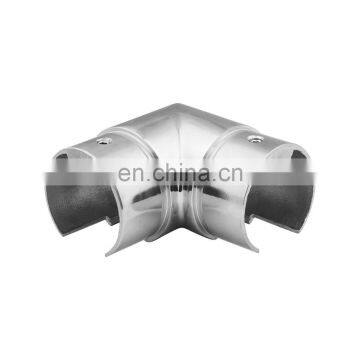 Stainless Steel Rail Fitting 90 Degree Vertical Elbow Slot Tube Connector