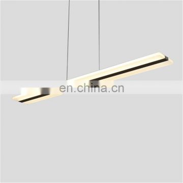 Horizon modern restaurant LED pendant lamp white long meal acrylic chandeliers