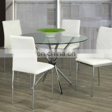 42'' Round Tempered Glass Dinning Table Flat Polished Edge Top With Factory Price