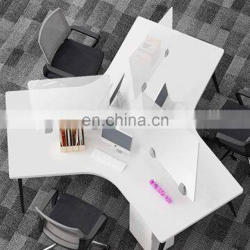 Wing Desktop Privacy Panel Frosted Glass Clamp-on Desk Divider Partition photo-5