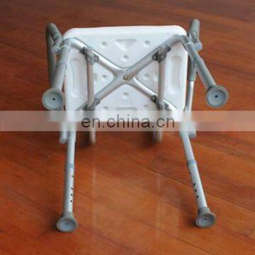 Heavy Duty Transfer Bench Shower Seat With Back Removable Aluminum Frame HDPE Seat With CE