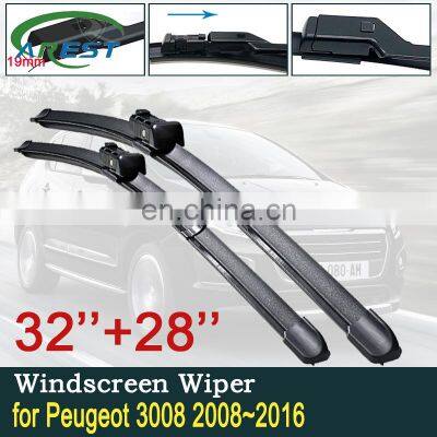 for Peugeot 5008 2008~2016 Car Wiper Blades Front Windscreen Windshield Wipers Car Accessories 2015 2014 2013 2012 2011 2009