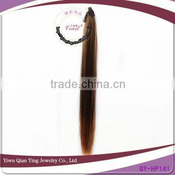 brown synthetic straight natural ponytails natural hair extensions