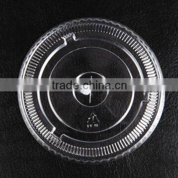 High transparency and durability flat PET cup lid 95mm