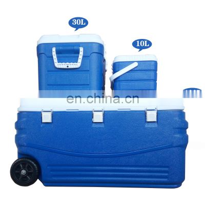 Portable Plastic Ice Box Combos Cooler Box Set Save Space Ice Chest Cooler Box For Outdoor Camping Food Fruit Drink Cans