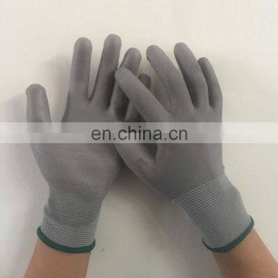 Factory Price General Purpose 13Gauge Machine Knitted Industrial Safety White PU Coating Gloves photo-2