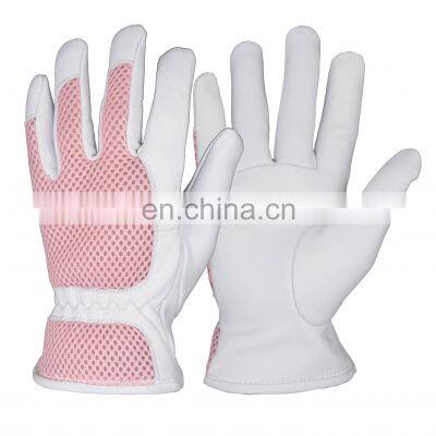 HDD Pink best sale palm stitch free home work garage construction Genuine leather work yard gardening gloves