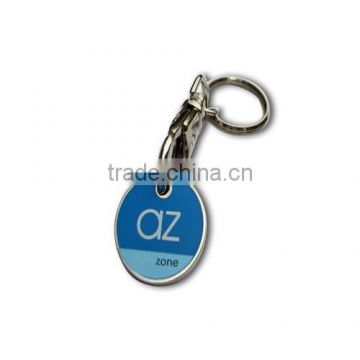 Cheap supermarket shopping cart chip trolley token coin keychain