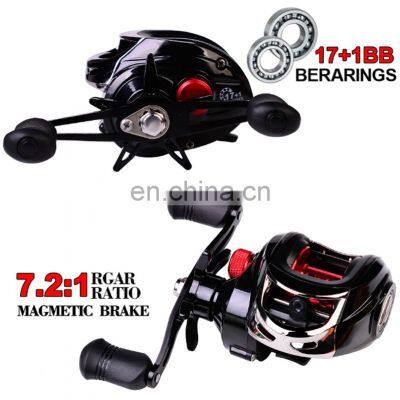 Amazon 17+1 7.2:1 Ball Bearings High Speed 10kg Drag with Magnetic Brake System Bait cast Reel Fishing