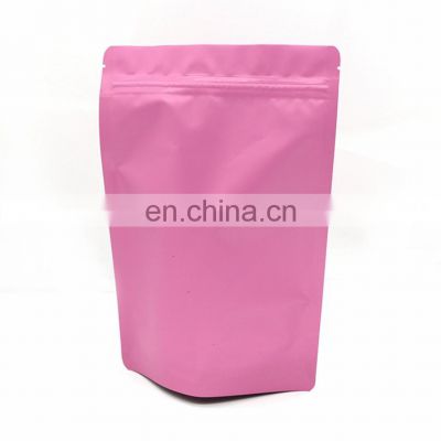 Durable Zipper Lock Aluminium Coating Pouch For Food Packaging Reclosable Stand Up Food Bag With A Translucent Front