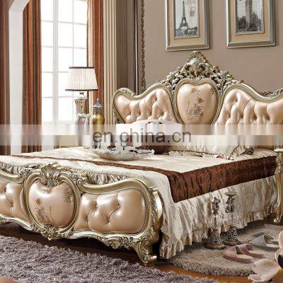 Luxury home furniture hot selling king size bed for hotel bedroom furniture wood bed