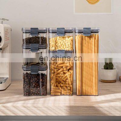 Air-tight storage container box for drawer fridge cabinet organizers cereal storage pasta container