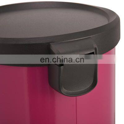 Уникально спроектированная мусорка для ванной комнаты, пластиковая, с тонкой крышкой, круглая, с порошковым покрытием, педальная photo-2