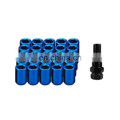 AOSU 20Pcs M12x1.5 32mm Universal Racing Car Extended Stainless Steel Wheel Lock Lug Nuts