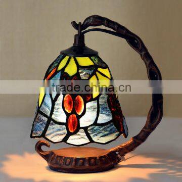 tiffany table lamp stained glass grape mini night light LED decoration light artwork lamp antique style desk lamps