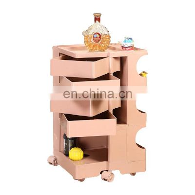 New Arrival Rotating Stand Trolley 3 Tier Rolling Storage Cart Shelf Shelves