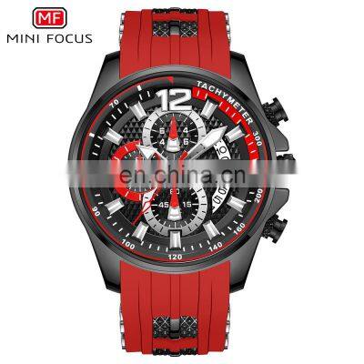 Mini Focus MF0350G New Watches Top Brand Quartz Sport Silicone Strap Mens Watches in Wristwatches Luxury photo-2