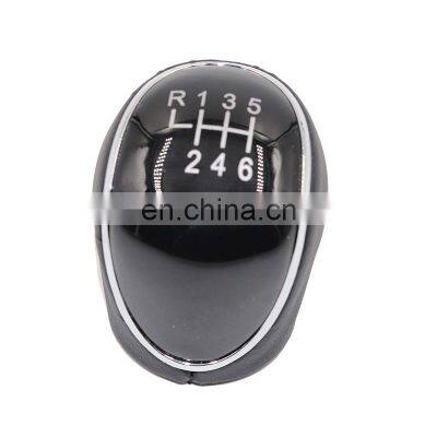 PU Leather Car Gear Shift Knob Gear Handball Head Knob Chrome Caps  Ford Mondeo IV S-MAX C-MAX Transit Focus MK3 MK4 Kuga