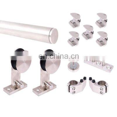 DIY 6.6FT Stainless Steel Modern Interior Sliding Barn Closet Cabinet Door Track Hardware Kit photo-2