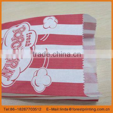 stripe food bag 2014 customer kraft paper shopping bag/ popcorn bag