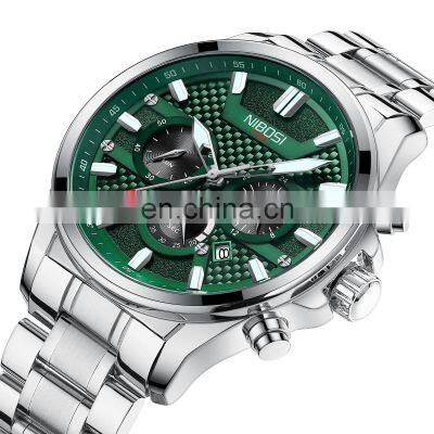 NIBOSI Men Watches Top Brand Luxury Sport Quartz Watch Men Chronograph Waterproof Automatic Sport Wristwatches 2512