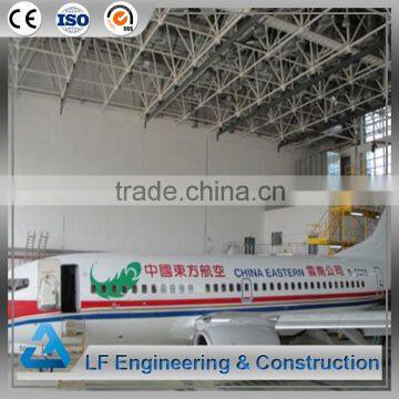 High security steel structure airplane hangar construction