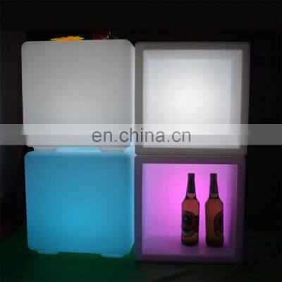 PE Plastic LED Ice Bucket Luminous Long Rectangle Buckets Light Color Changing Champagne Beer Red Wine Cooler Ice Pail