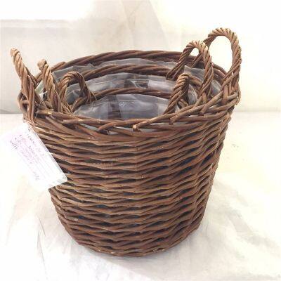 Large White Wicker Handmade Wicker Basket Wholesale Inventory