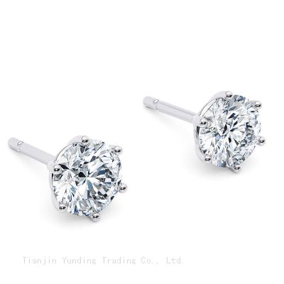 Diamond earrings, single stone, double stone