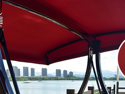 Outdoor Furniture Rattan Three Seater Red Bean Swing Hanging Chair photo-4