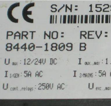 woodward 8440-1809 CONTROLLER EASYGEN-1500