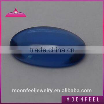 Spinel cabochon flat base blue stone