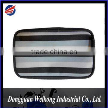 Custom Printed Polyester Hand Bag with Wrist Band, Zipper Opening Storage Bag