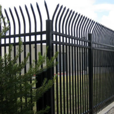 Zinc Steel Anti Climbing Fence for Schools, Communities, Villas, and Factory Yards with Durable Iron Poles