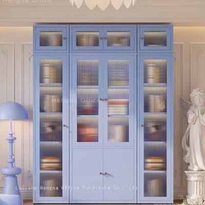 Enclosed Glass Bookcase With Multi-Layer Shelves & Safe Rounded Edges – Ideal for Living Room Storage & Office Spaces photo-4