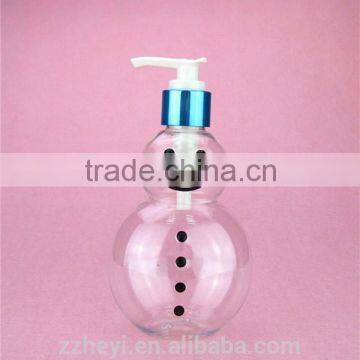 white/colored/transparent Christmas decoration snowman bottle for shampoo/skin care/hand soap