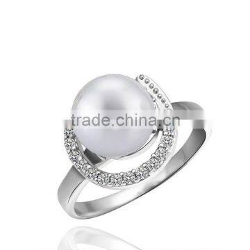 Latest Fancy Platinum Pearl Ring photo-3