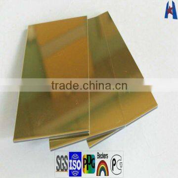 gold exterior wall mirror acp cladding