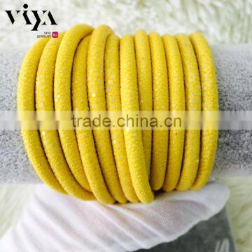 Light Yellow Leather Rope 4mm5mm6mm 100% Genuine Stingray Leather Luxury Jewelry with European Standard