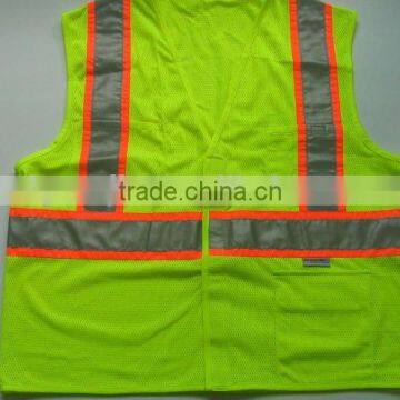 polyester zip safety vest