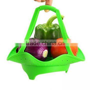 silicone factory FDA Heat Resistant Fruit and Vegetable Silicone Steamer