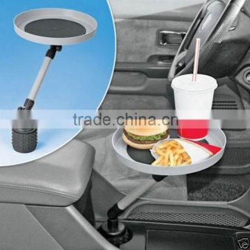 New Round Plastic Kids Car Auto Swivel Mount Holder Food Tray