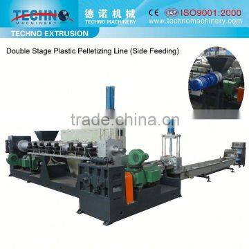 PE Plastic Flakes Two Steps Granulating Machine